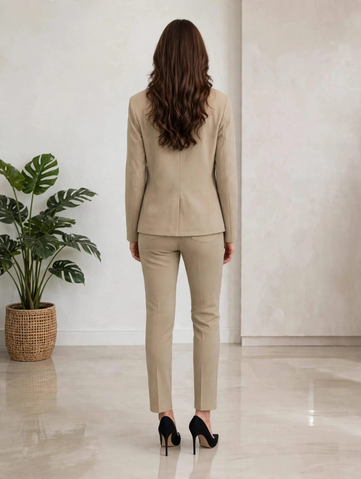 Blazer & Trouser Co-Ord Set- Beige