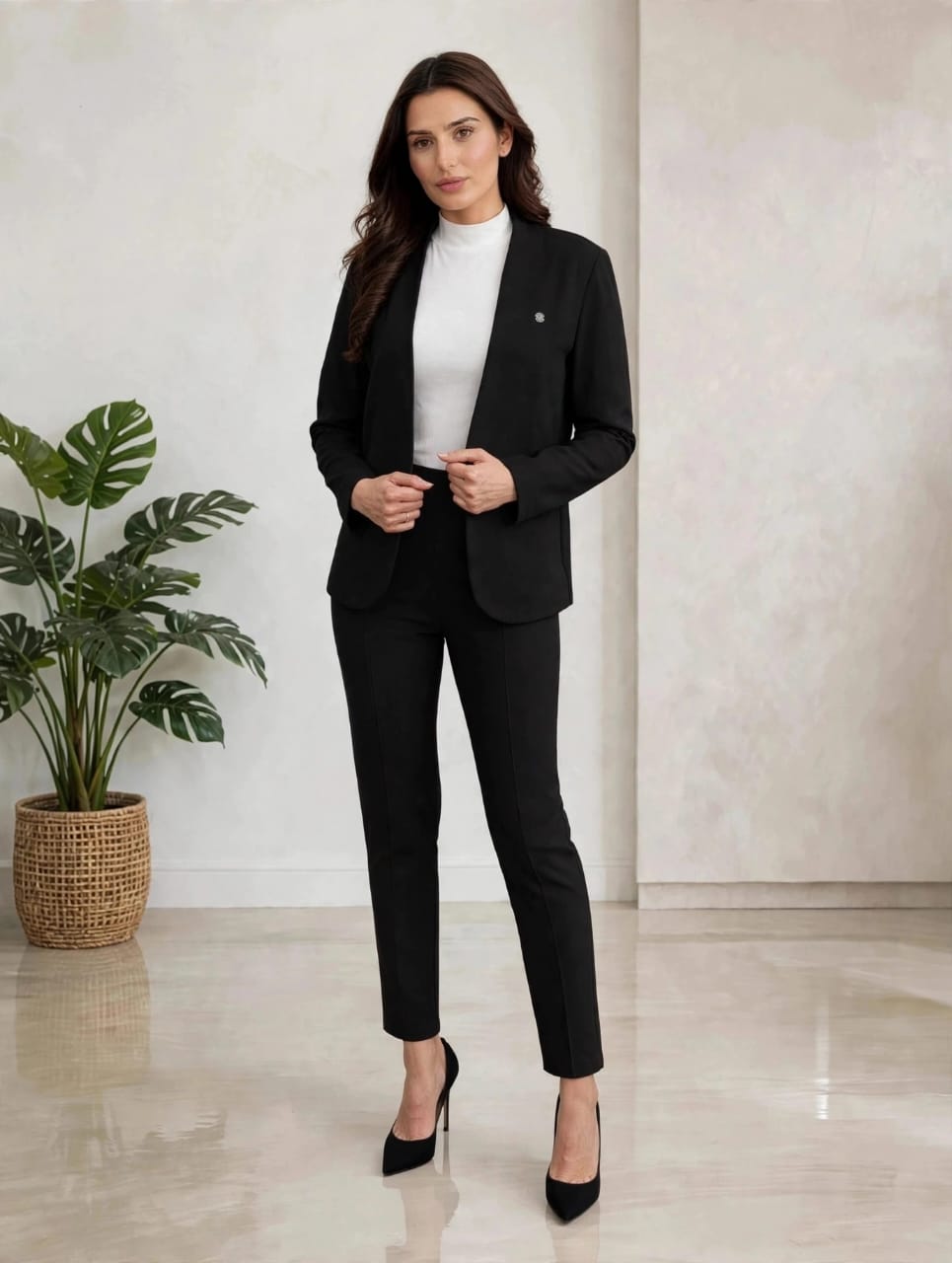 Blazer & Trouser Co-Ord Set- Black