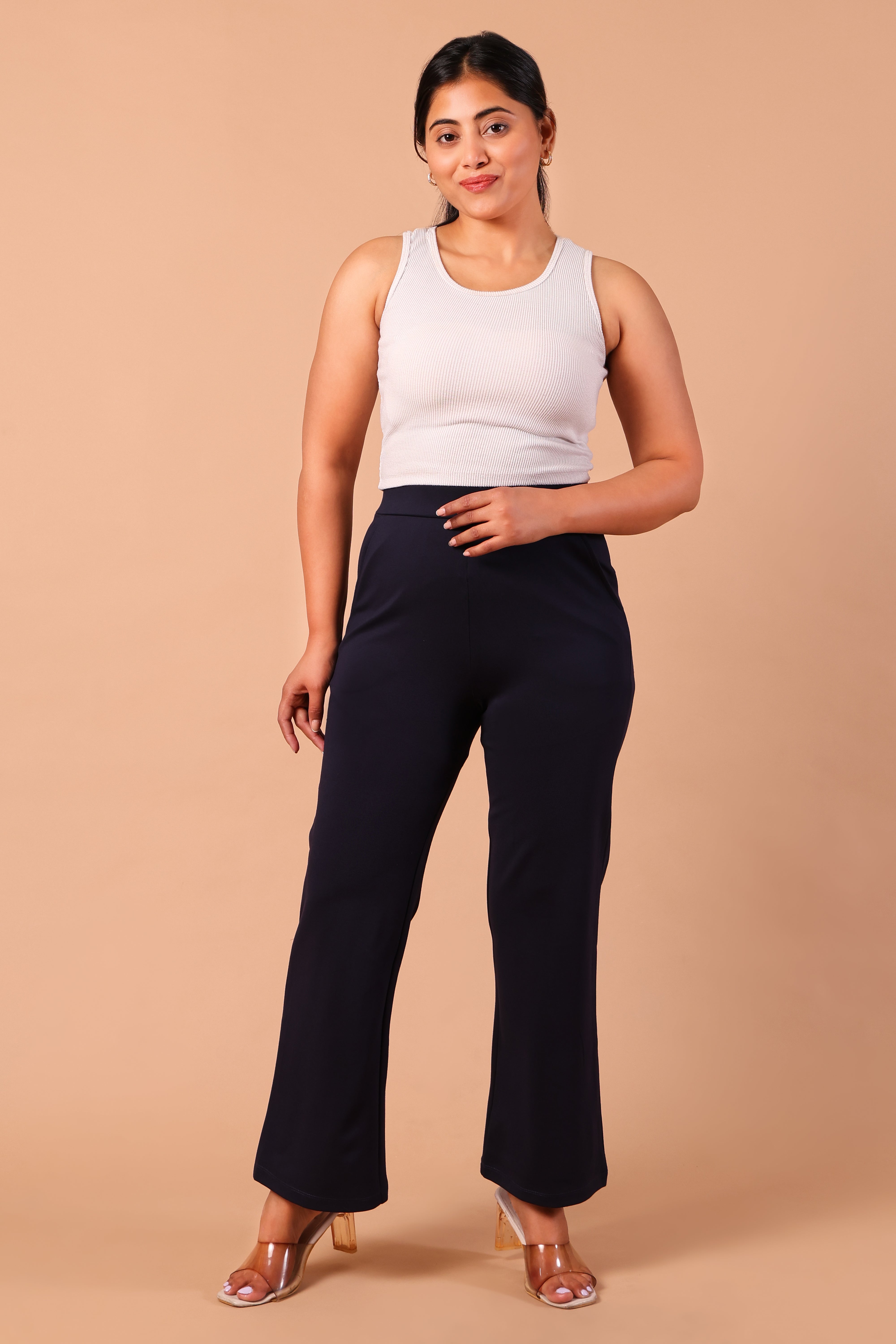 Flared Trouser- Navy