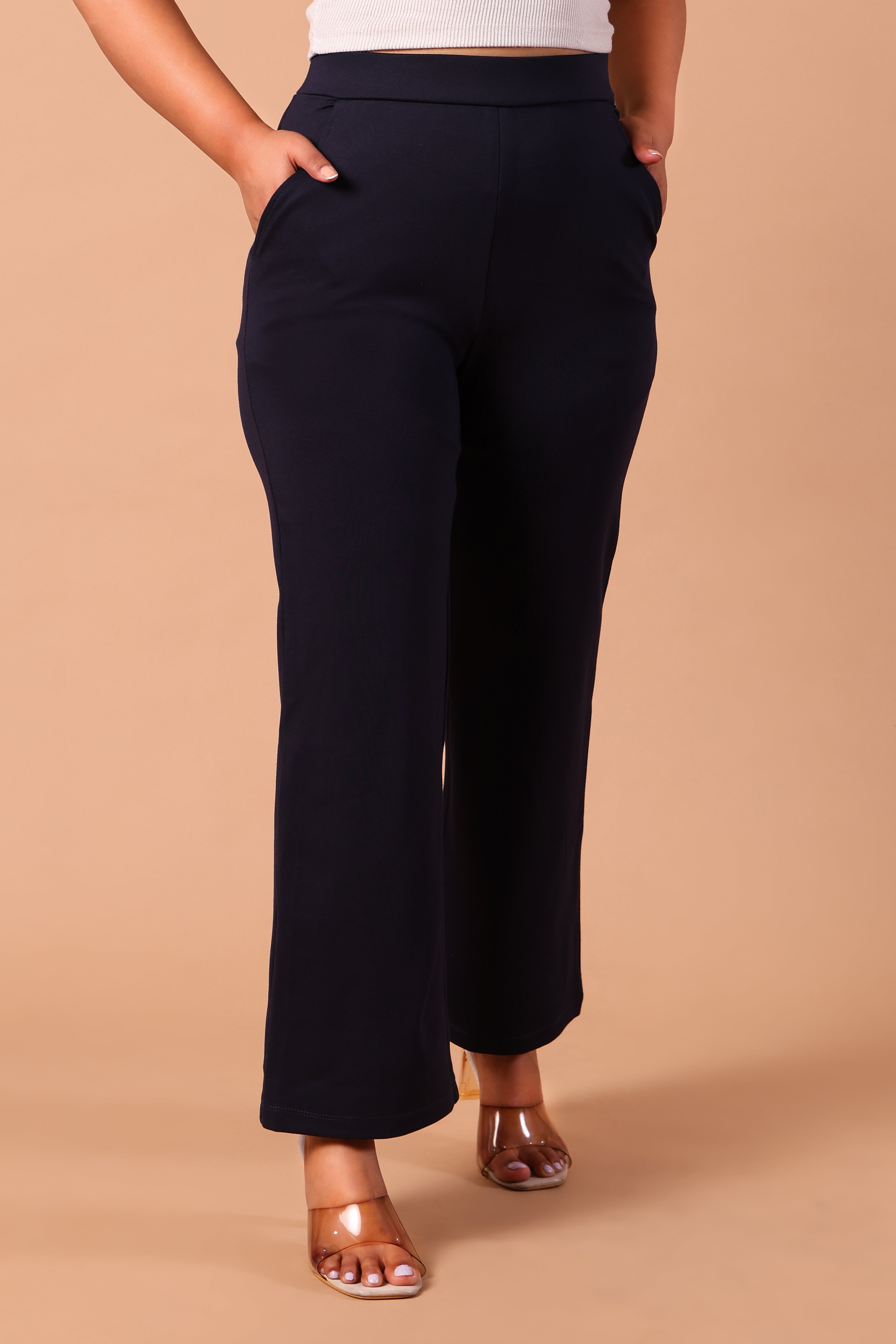 Flared Trouser- Navy