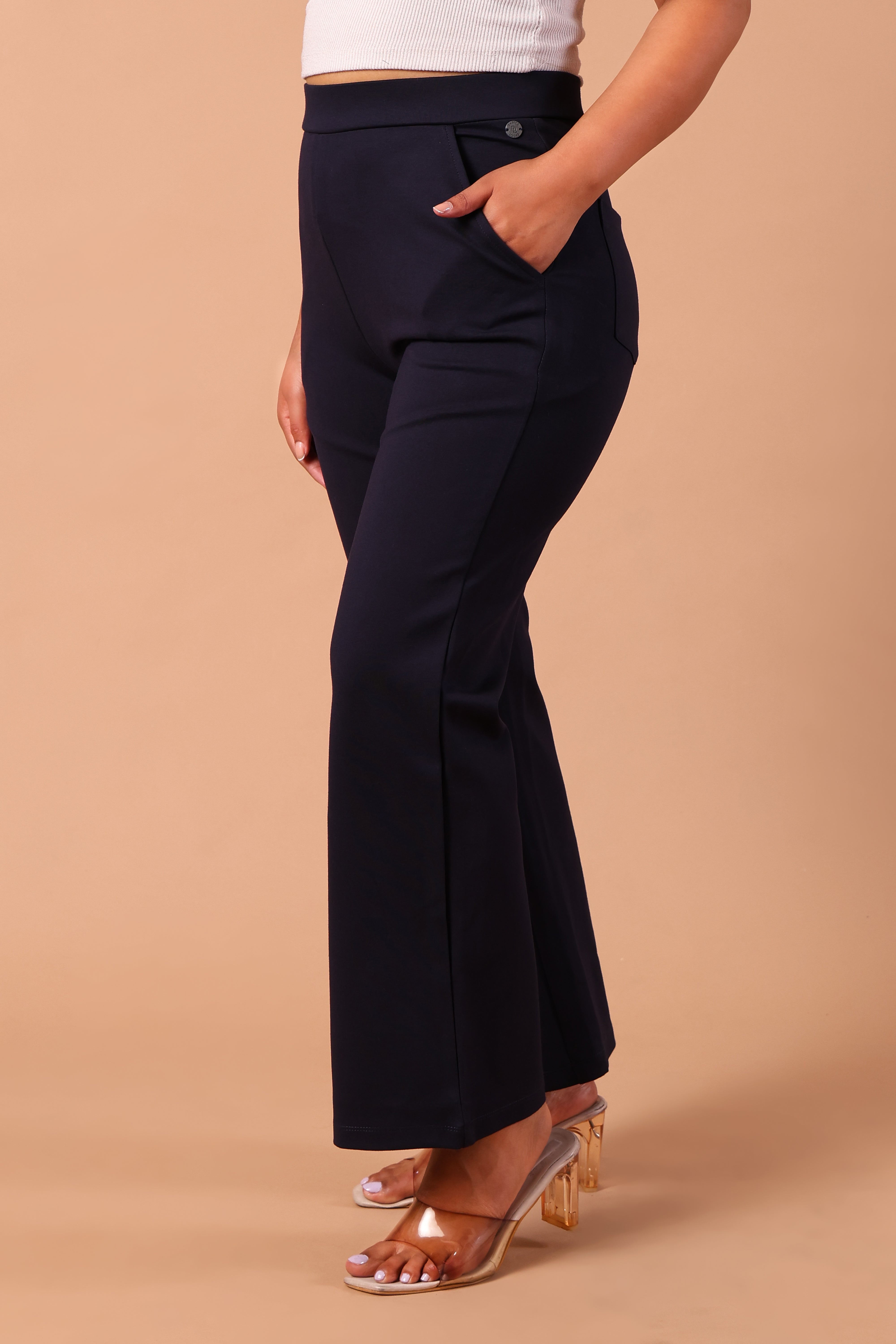 Flared Trouser- Navy