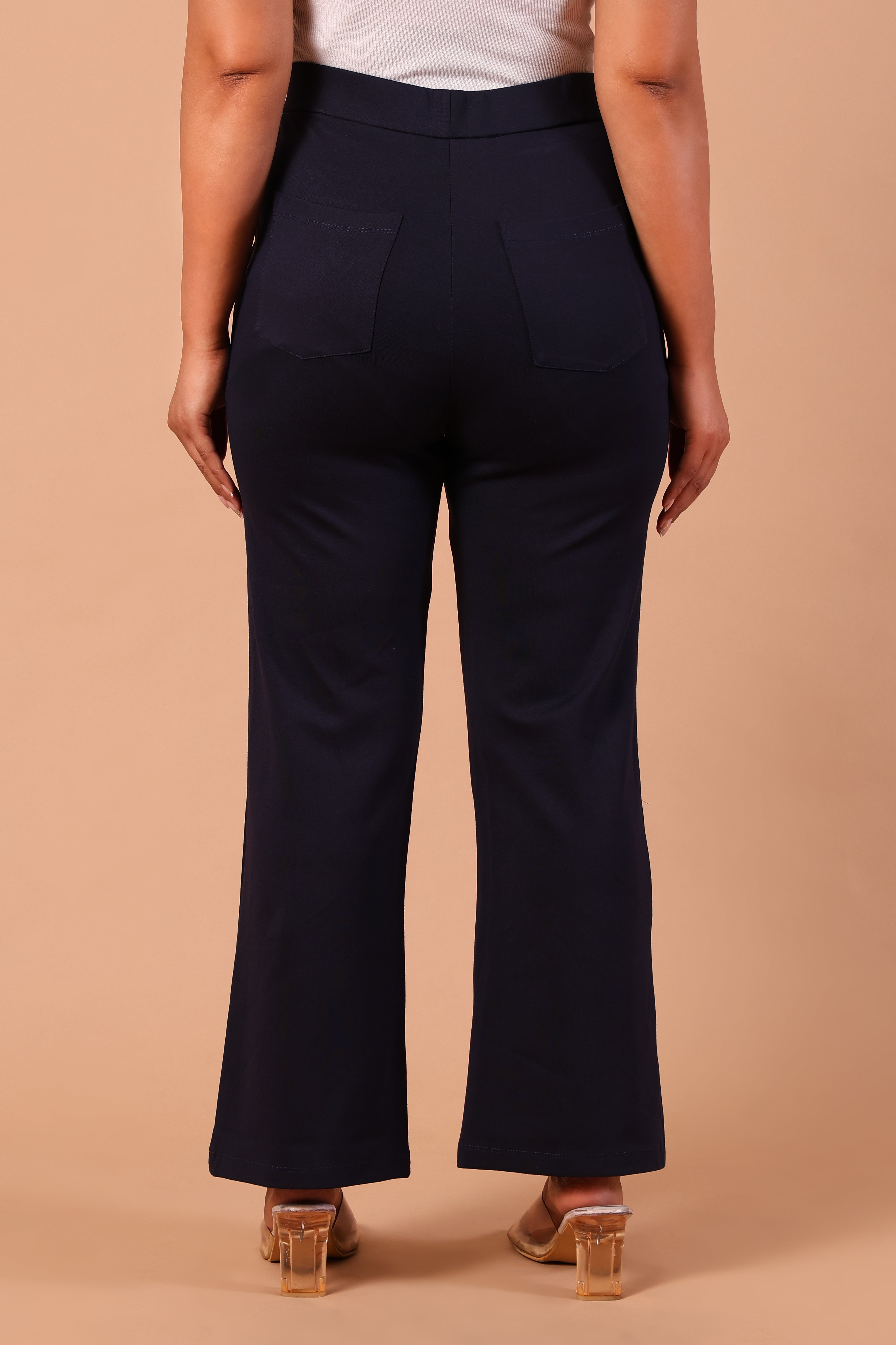 Flared Trouser- Navy