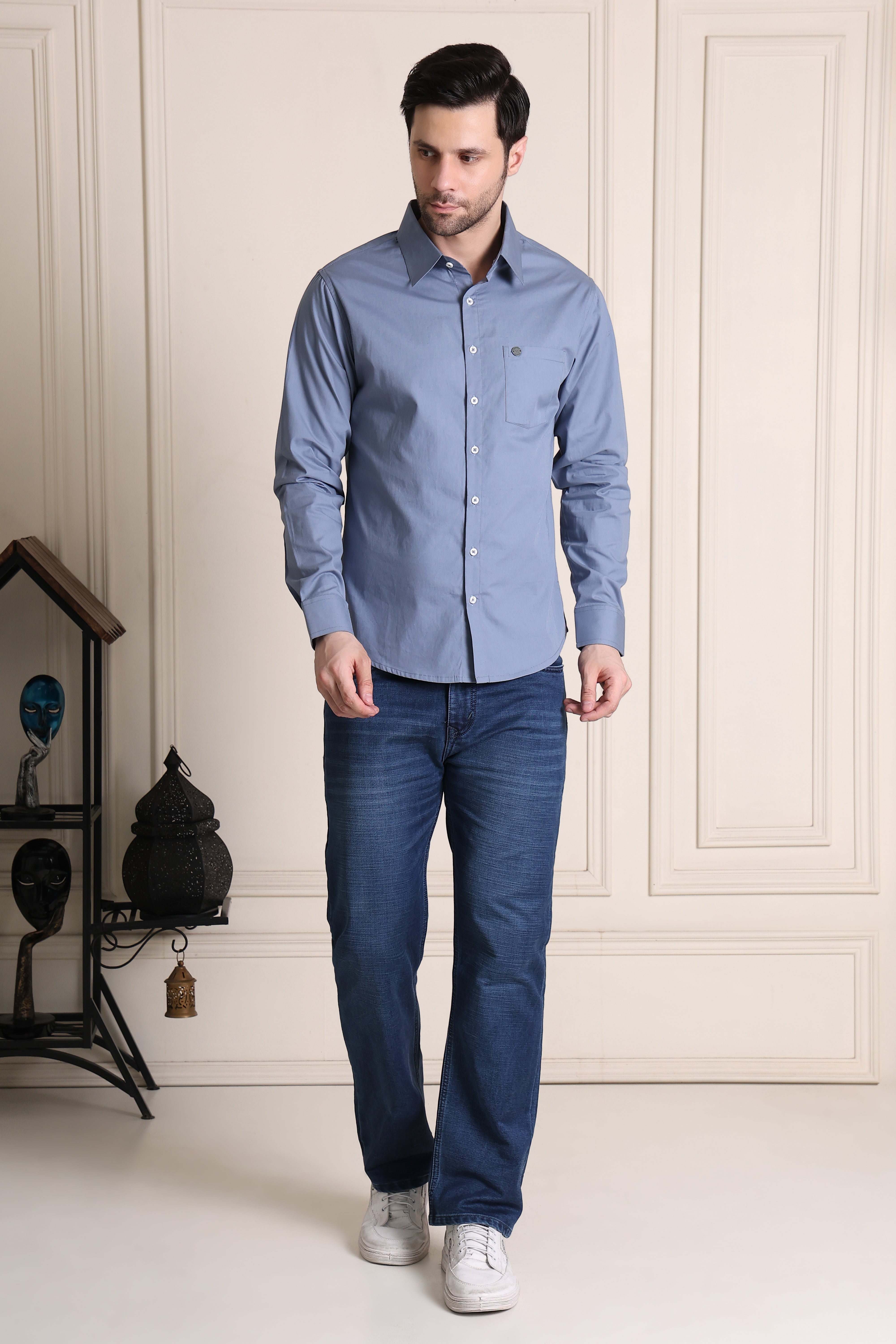 Formal Men Shirt- Grey