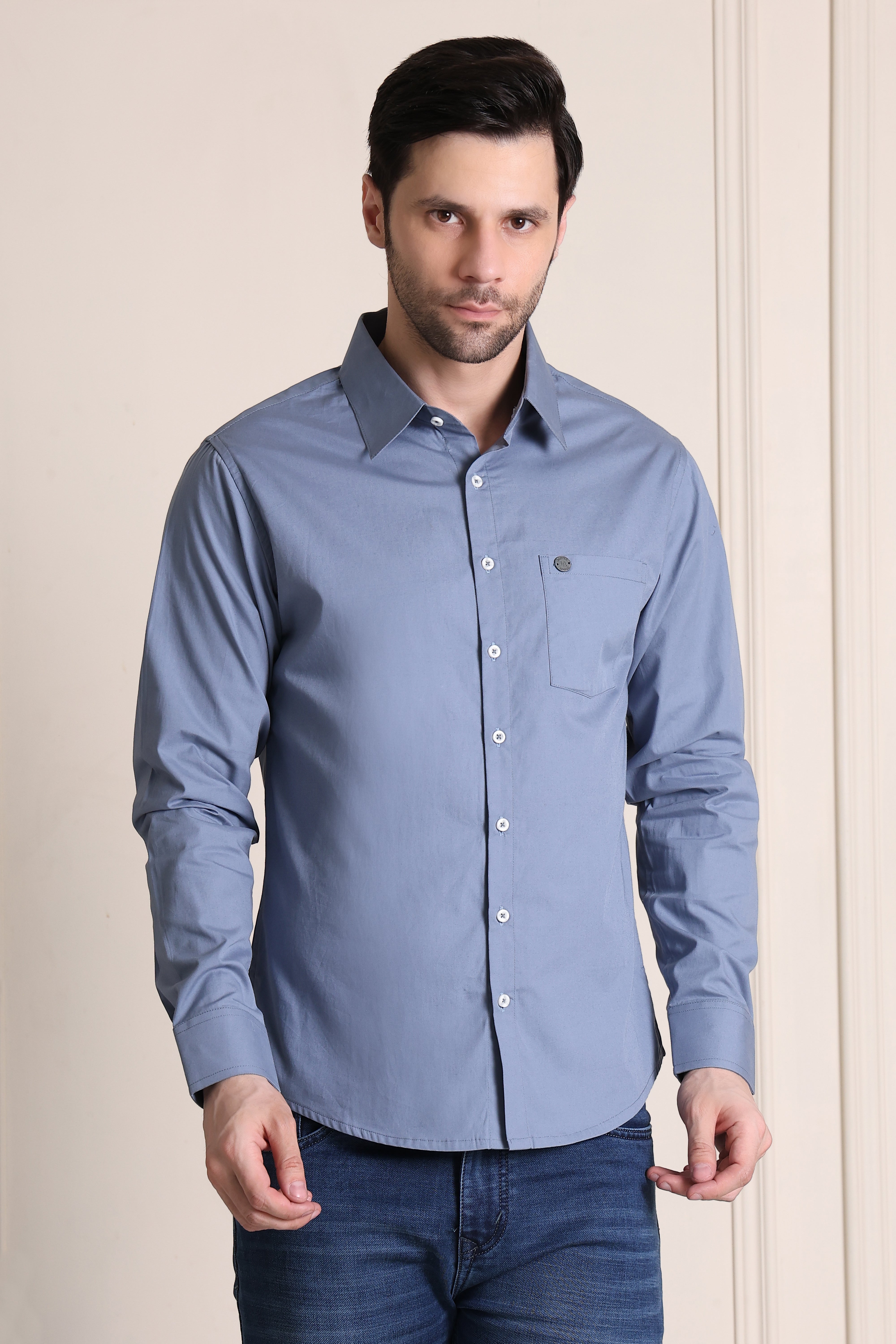 Formal Men Shirt- Grey