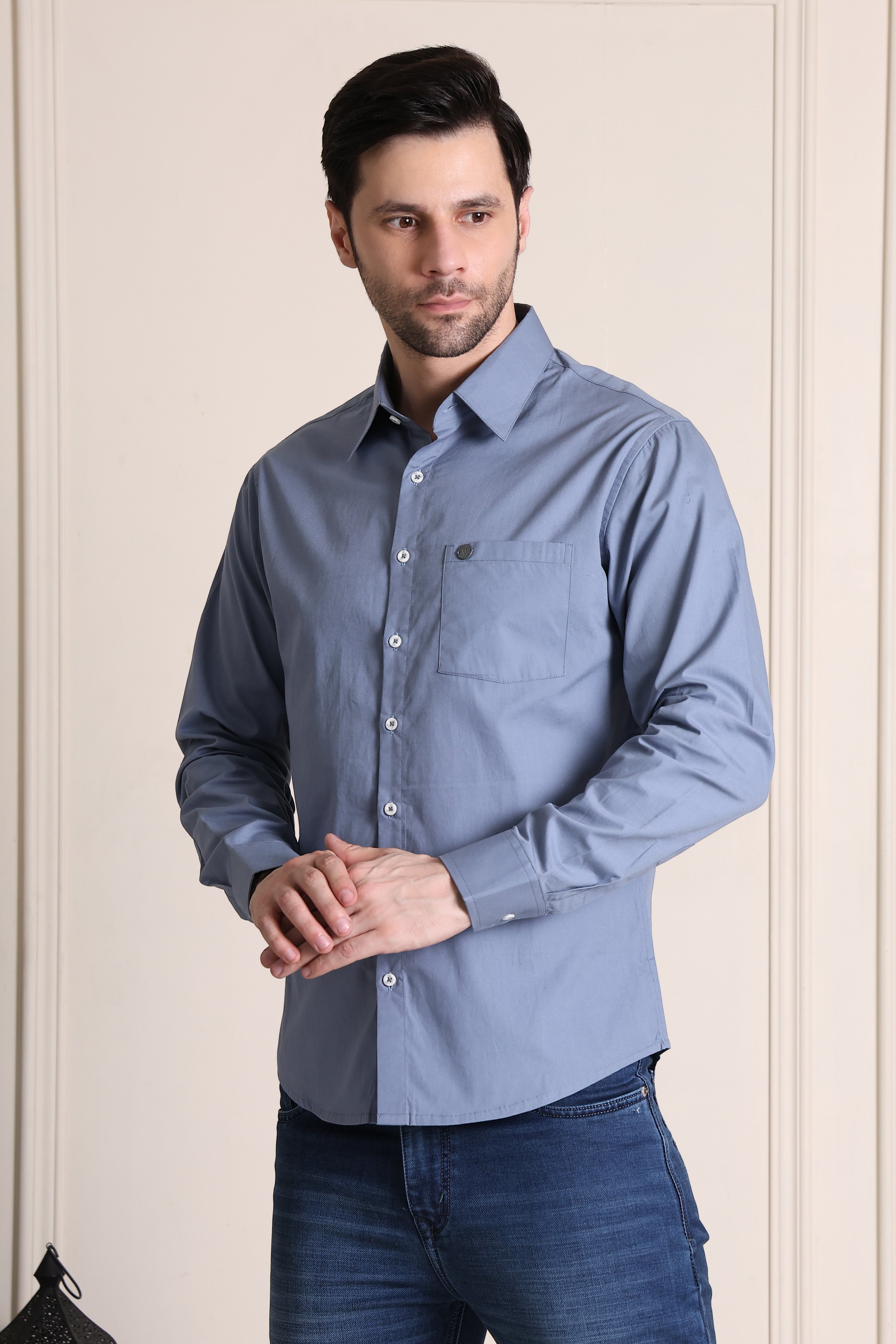 Formal Men Shirt- Grey