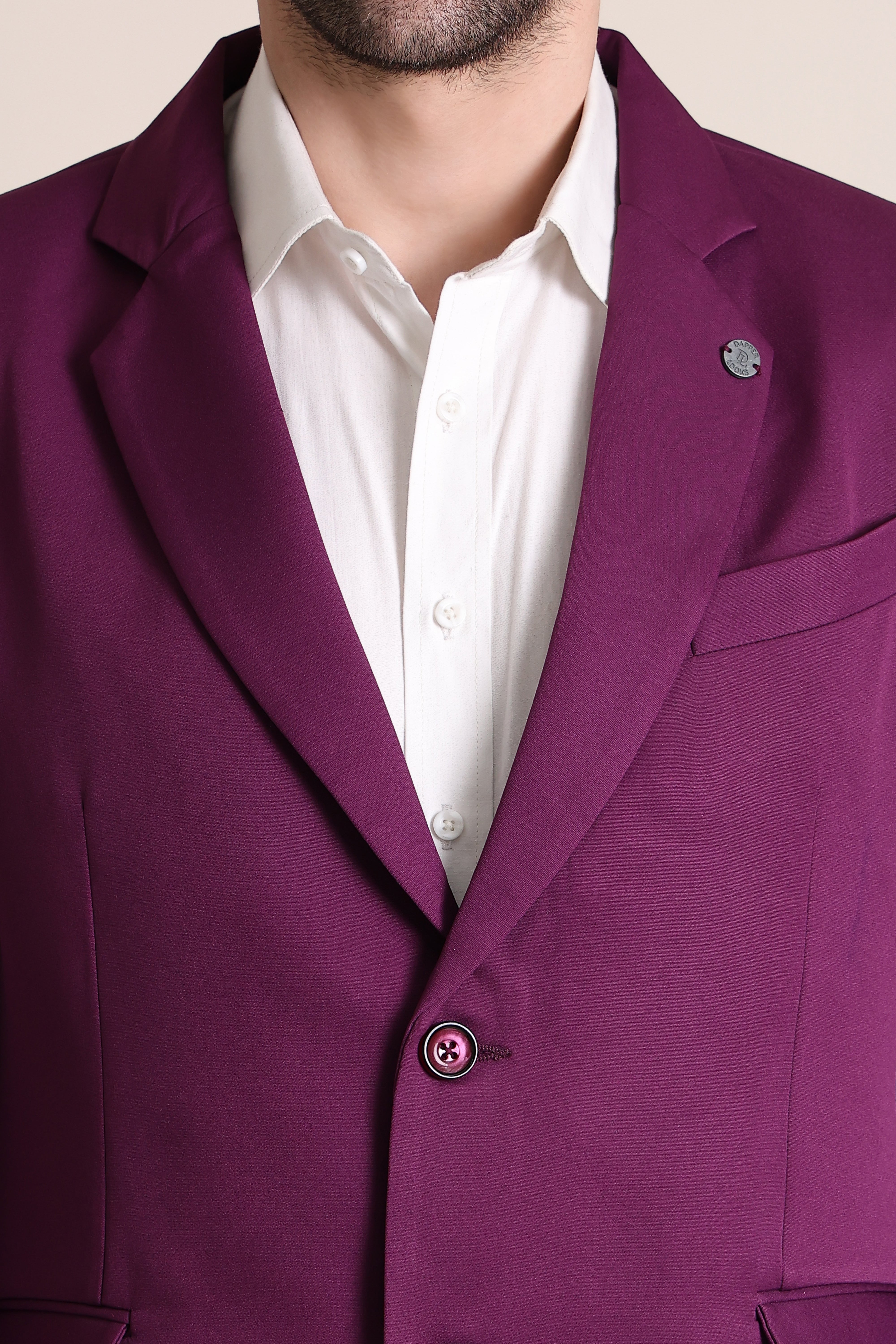 Men's Premium Maroon Solid 2-Piece Slim Comfort-Fit Suit