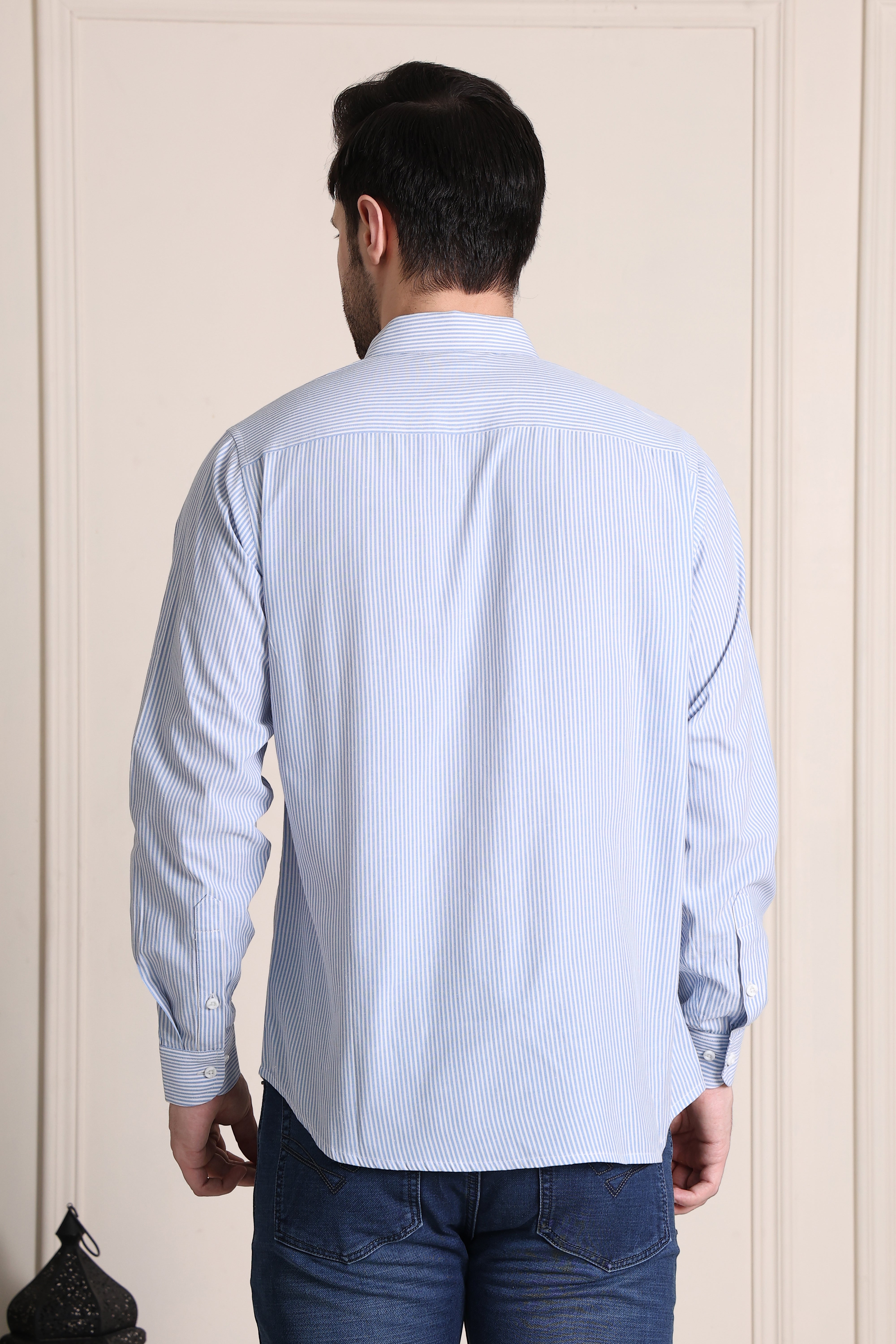 Formal Men Shirt- Blue Stripe
