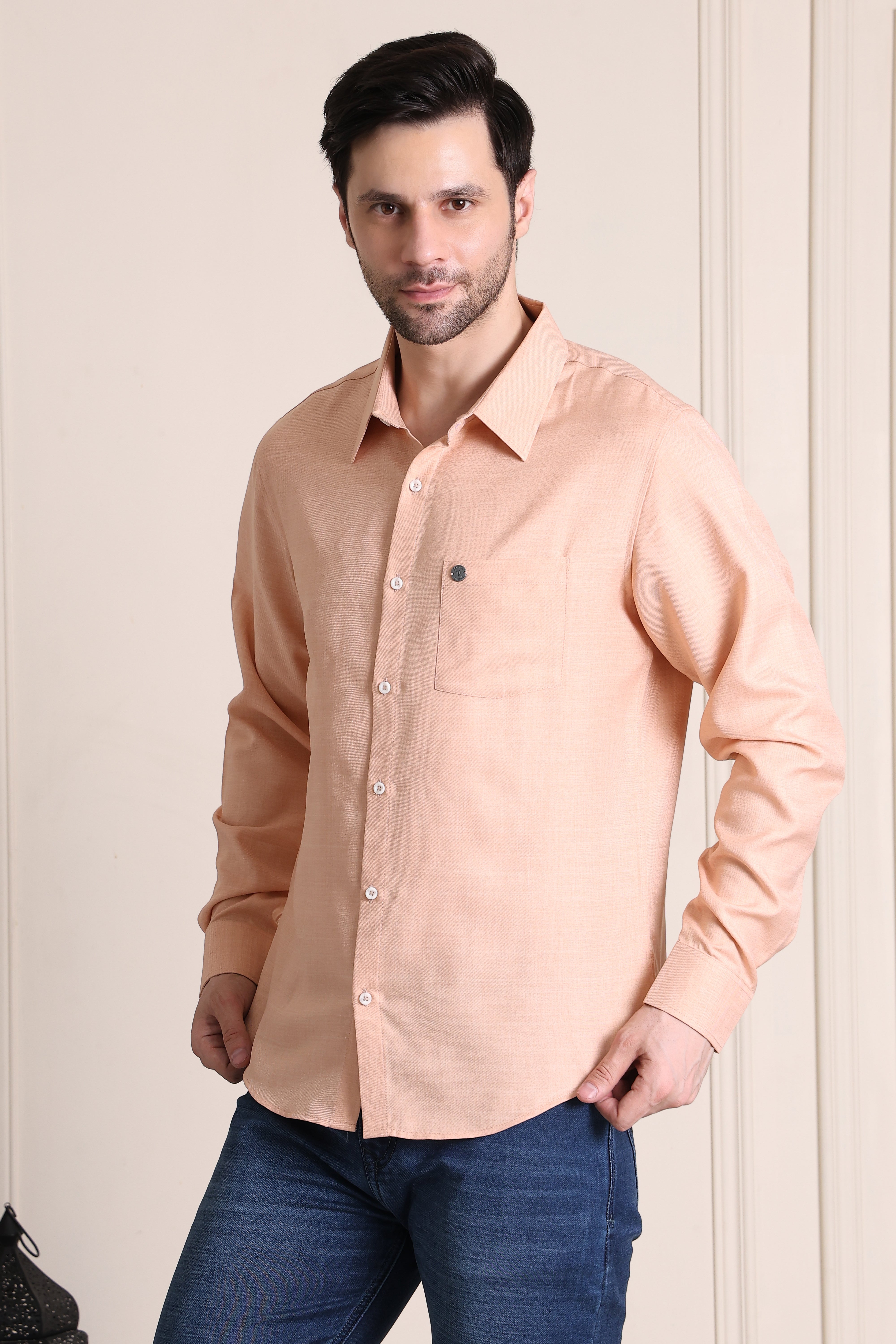 Formal Men Shirt- Peach