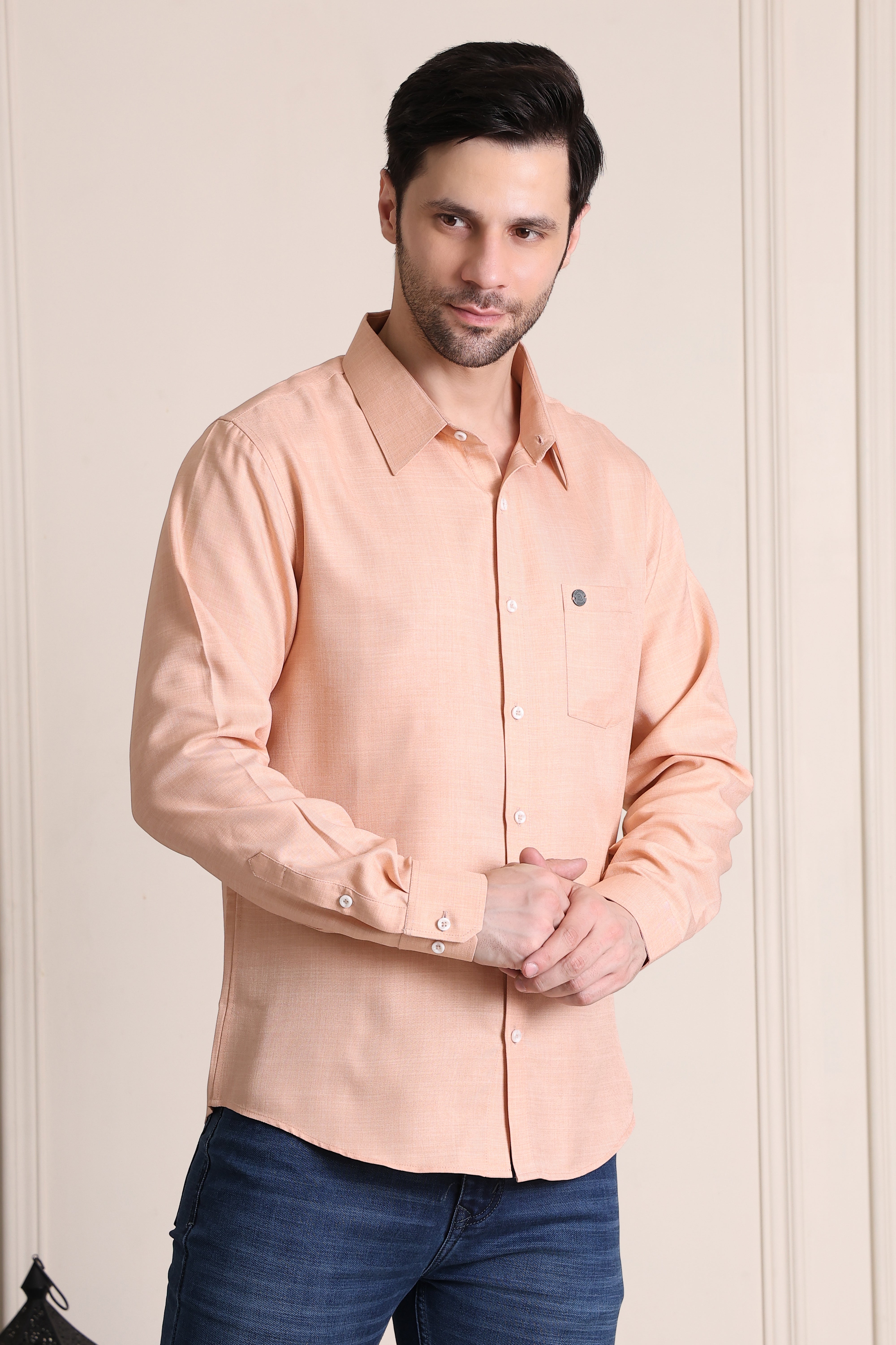 Formal Men Shirt- Peach