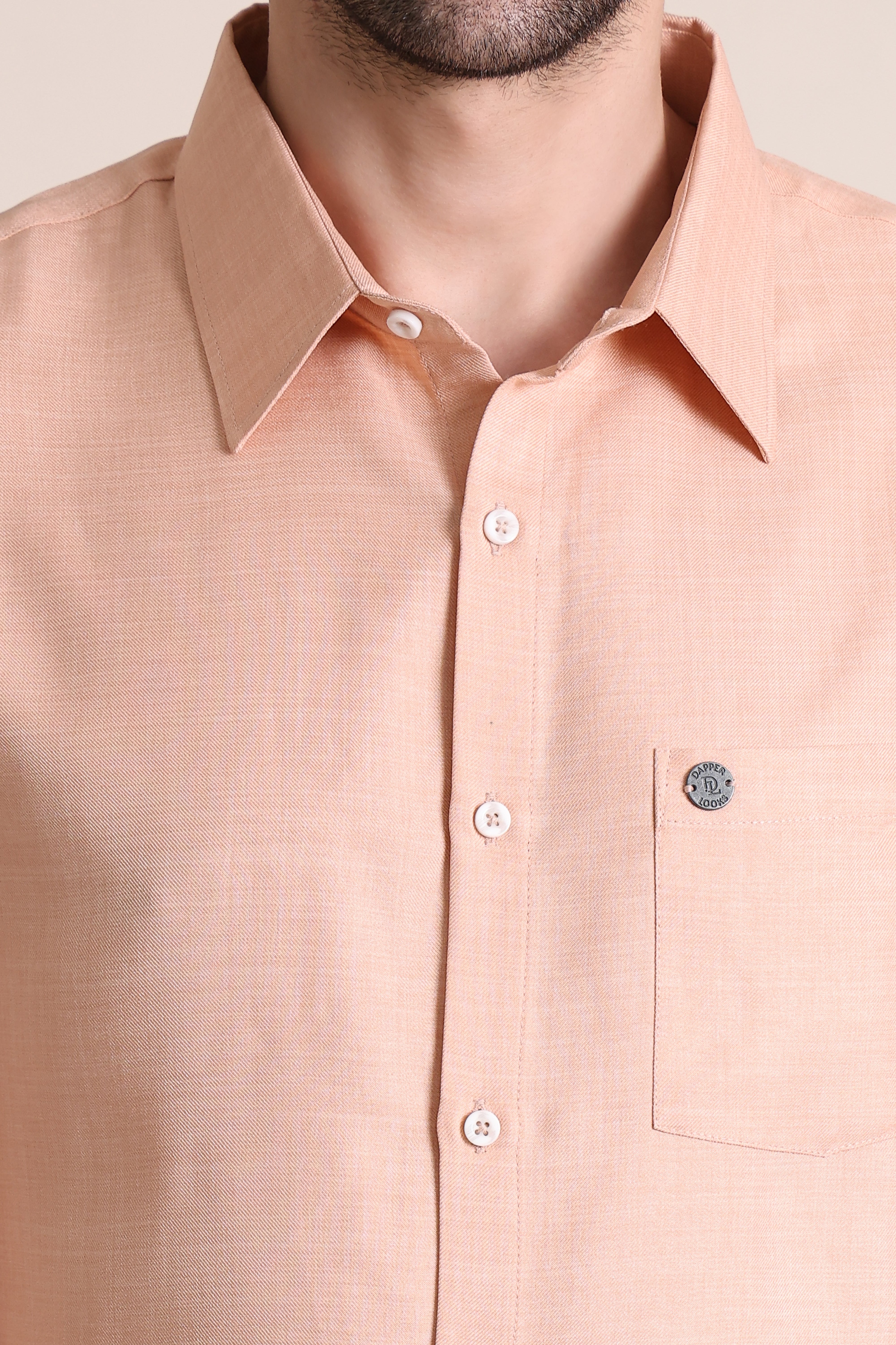 Formal Men Shirt- Peach