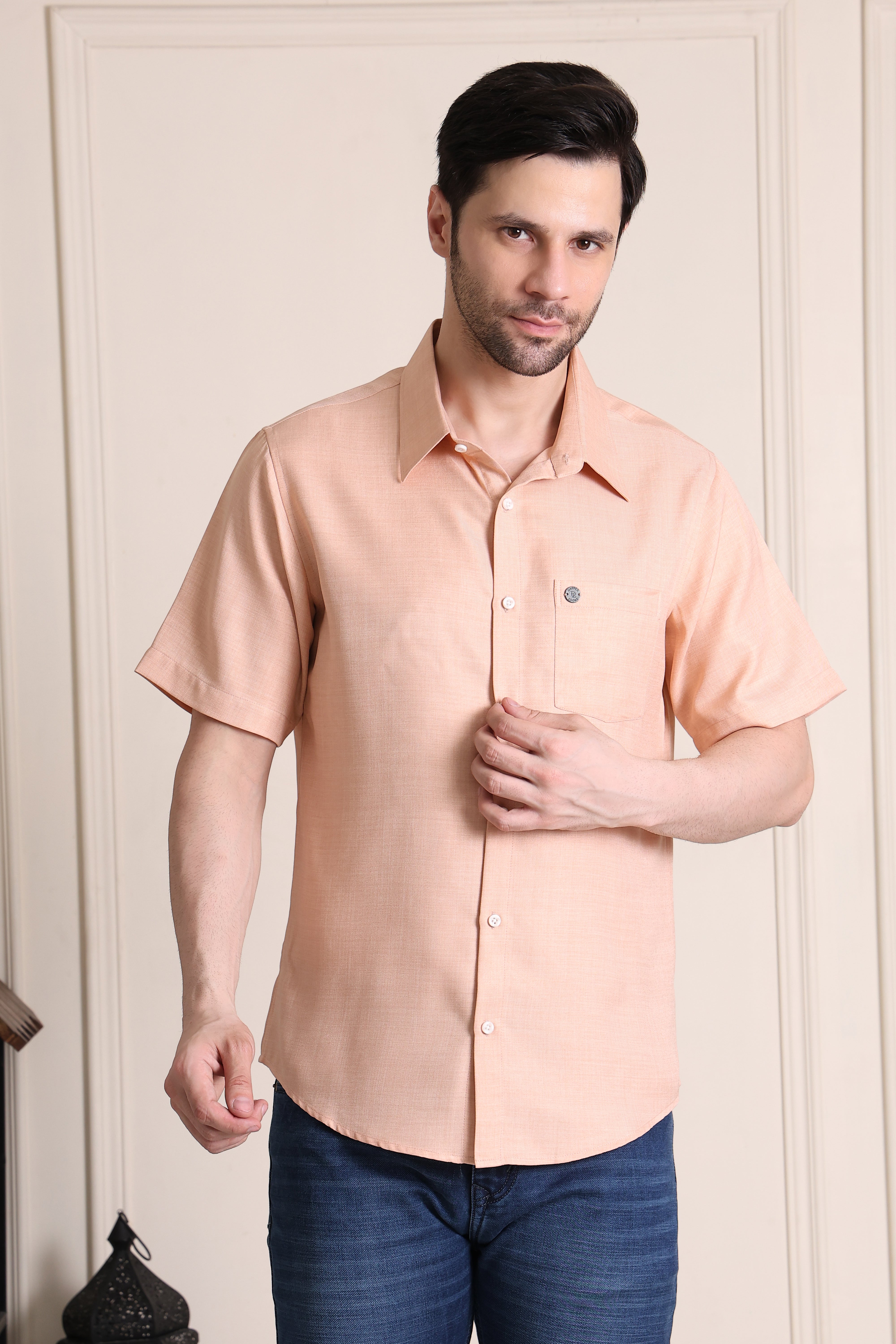 Men's Premium Pure Cotton Slim Fit Half Sleeve
