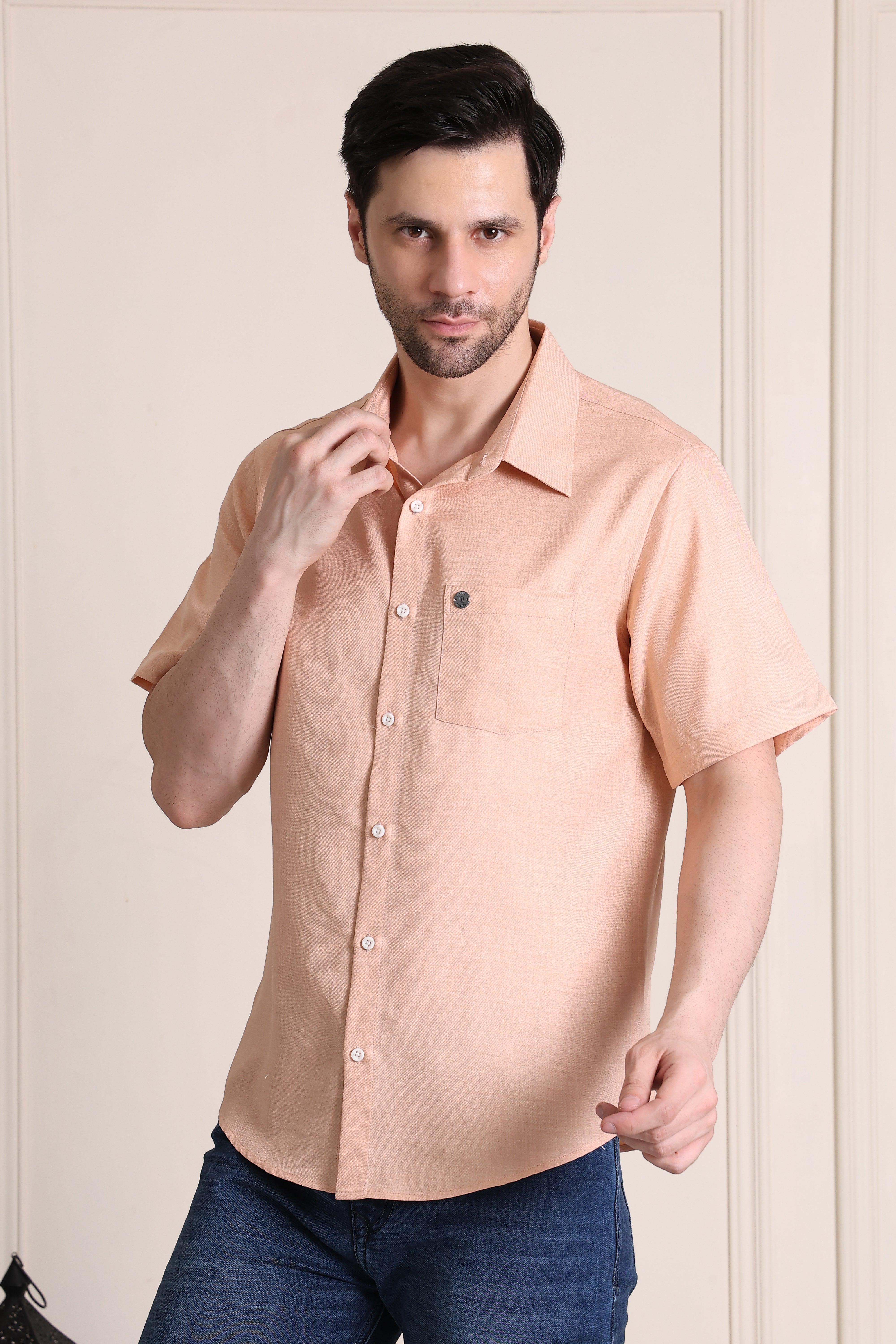 Men's Premium Pure Cotton Slim Fit Half Sleeve