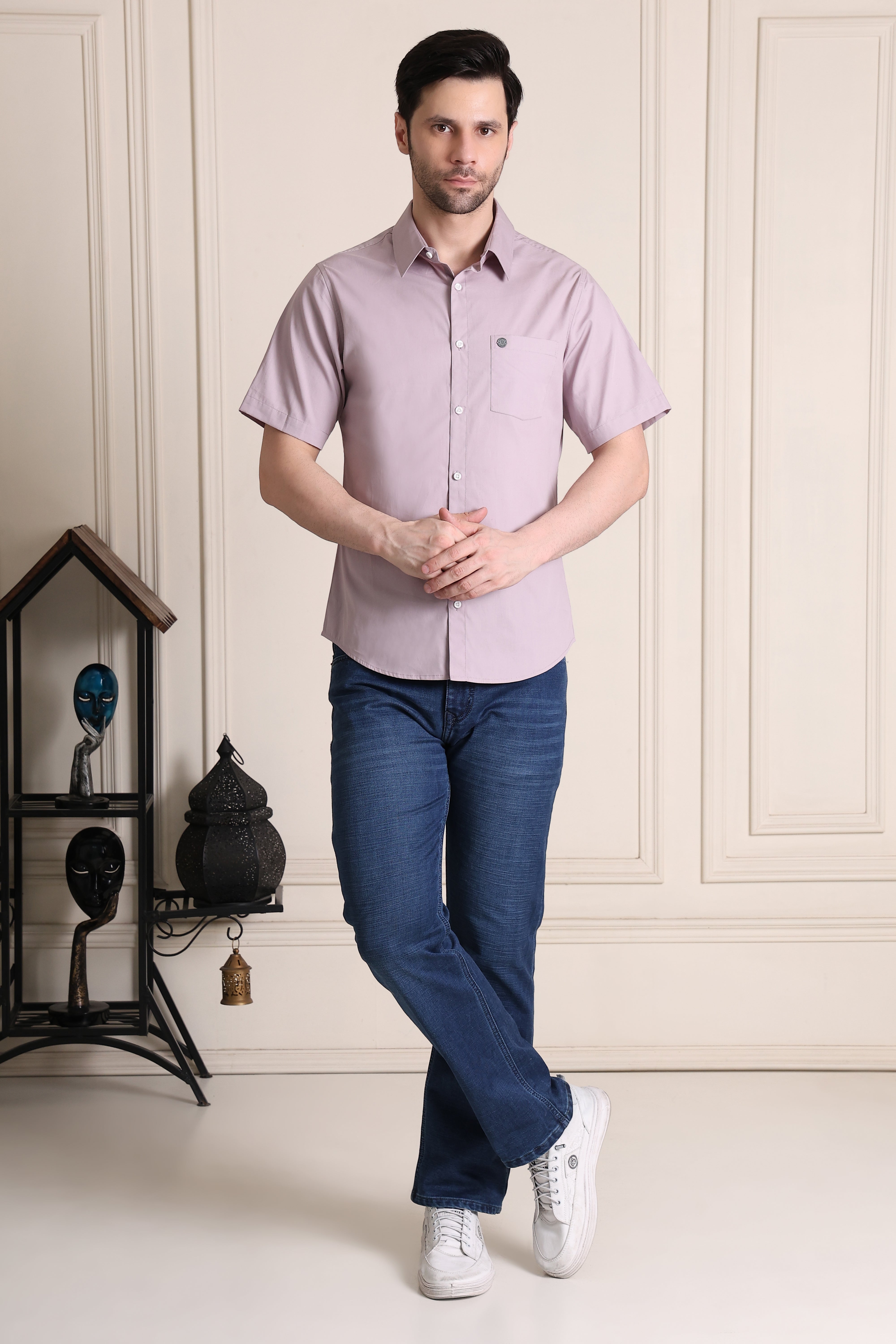 Men's Premium Pure Cotton Slim Fit Half Sleeve