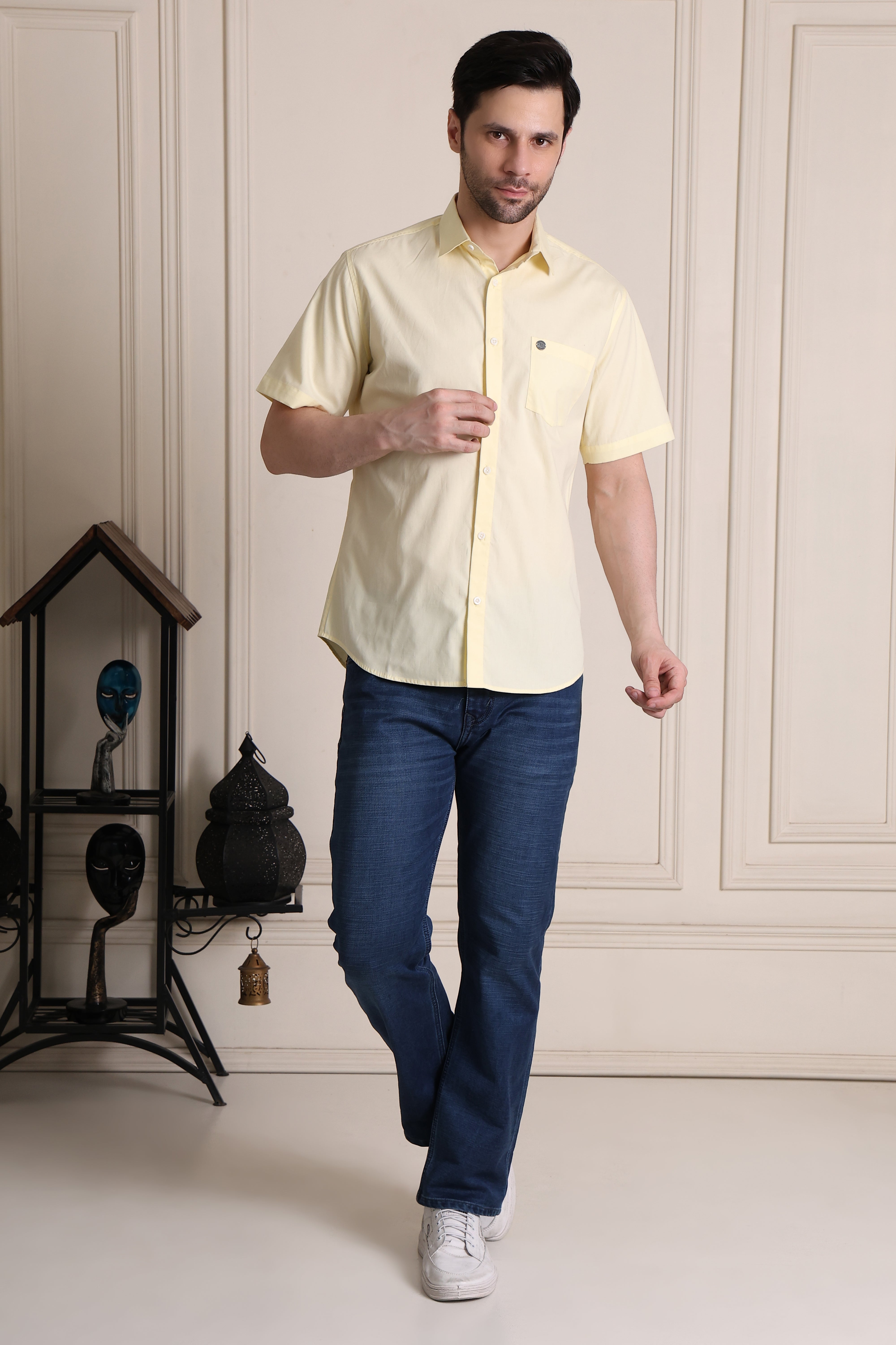 Men's Premium Pure Cotton Slim Fit Half Sleeve
