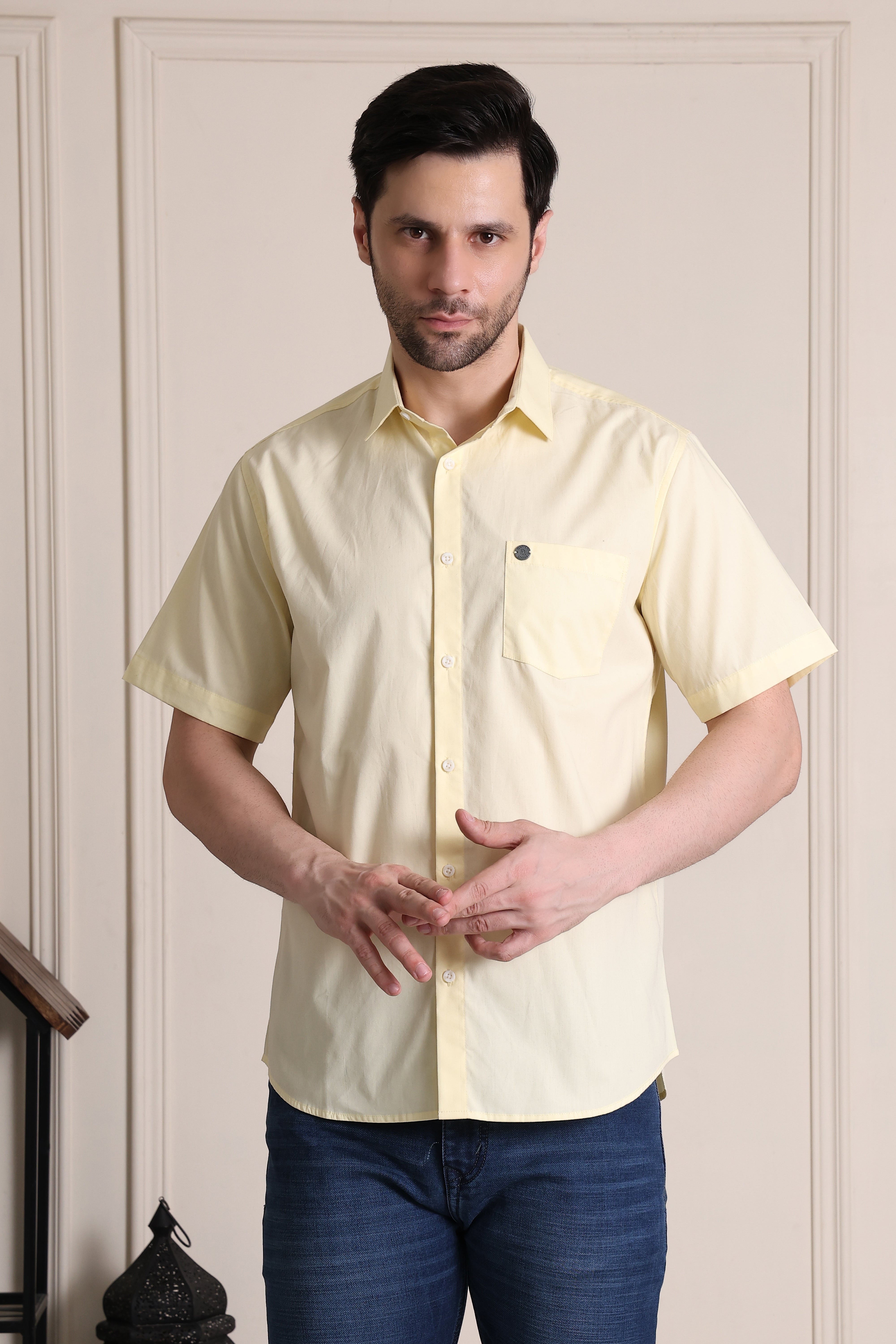 Men's Premium Pure Cotton Slim Fit Half Sleeve