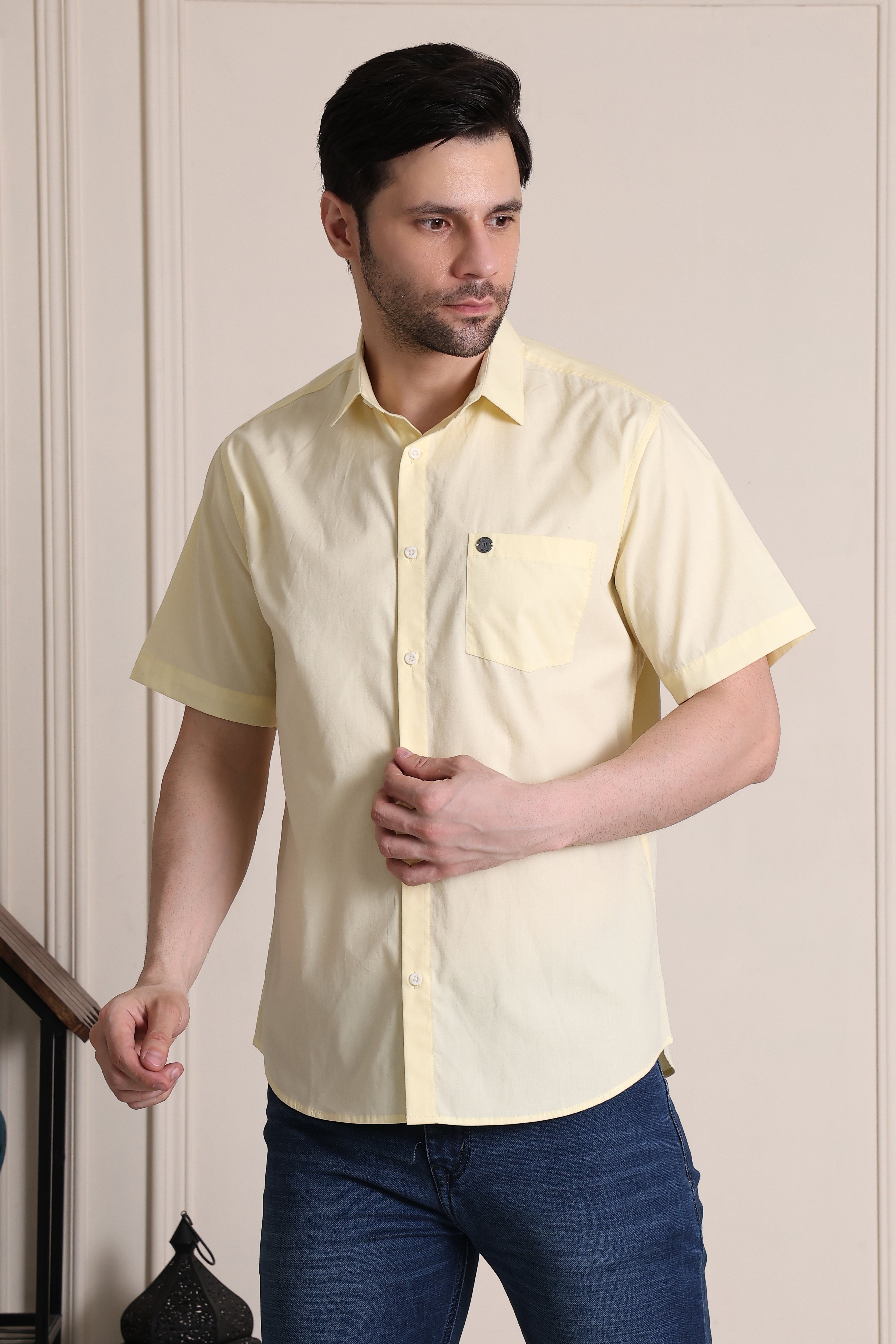Men's Premium Pure Cotton Slim Fit Half Sleeve