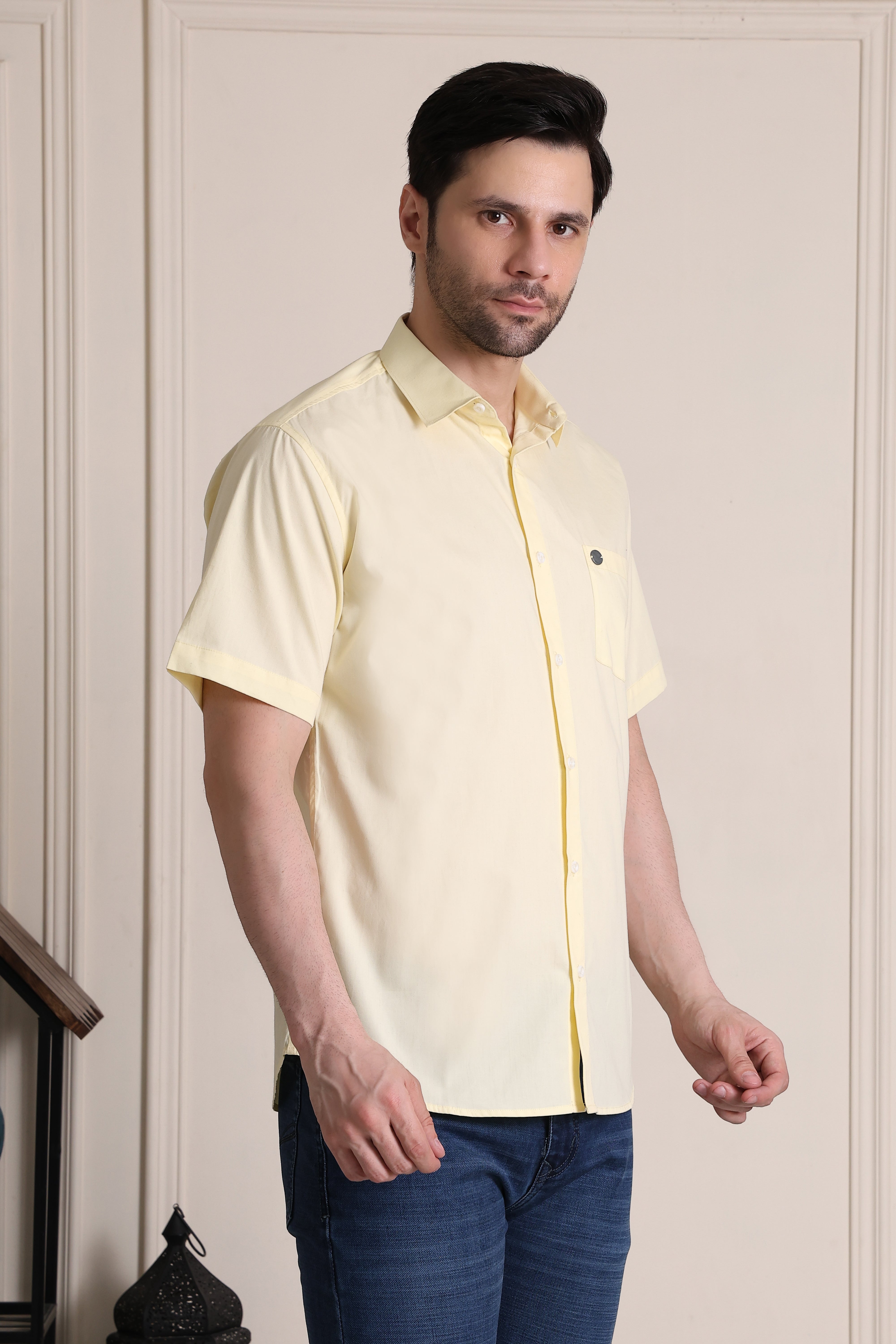 Men's Premium Pure Cotton Slim Fit Half Sleeve