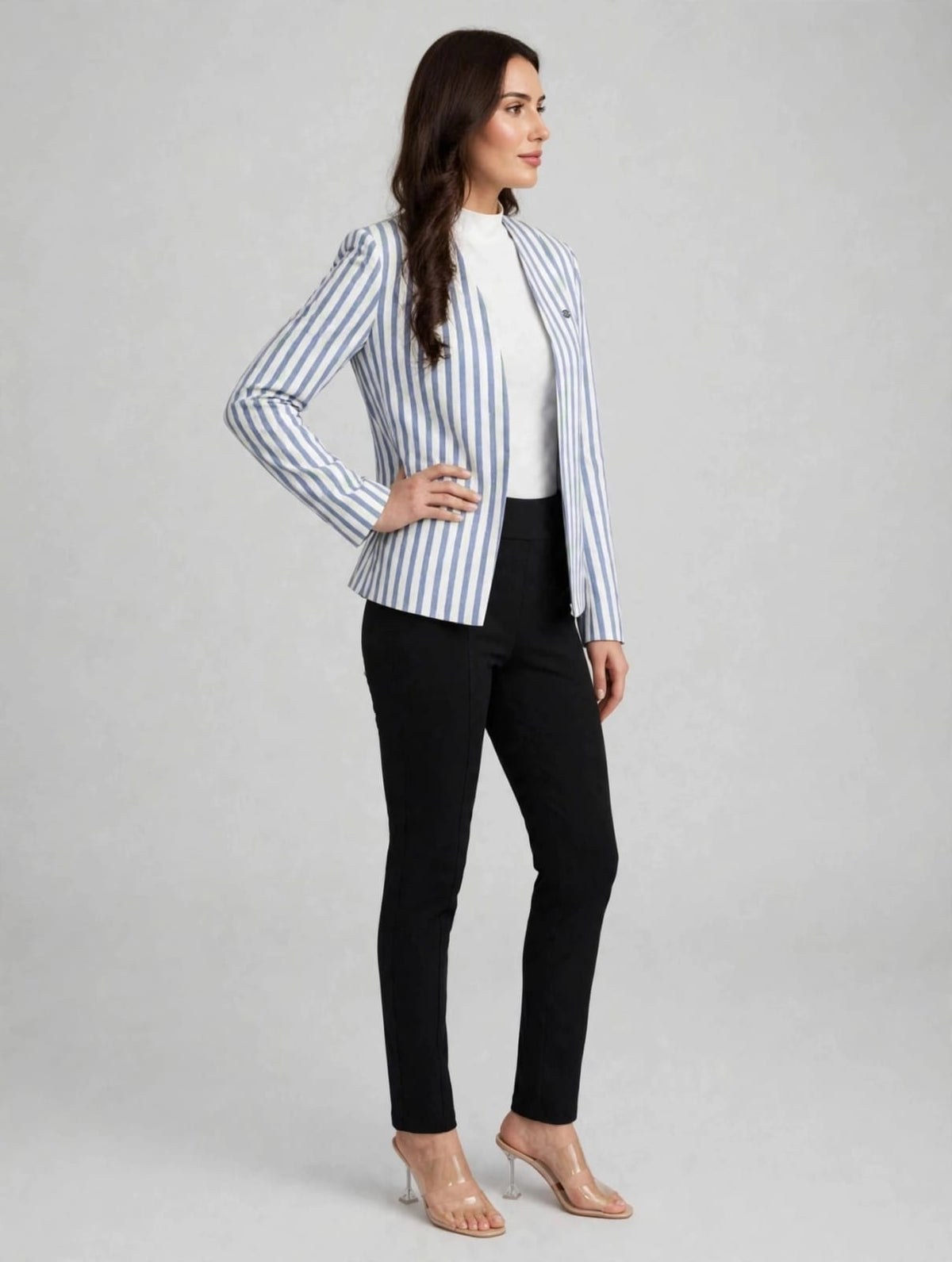 Light Blue Stripe Blazer