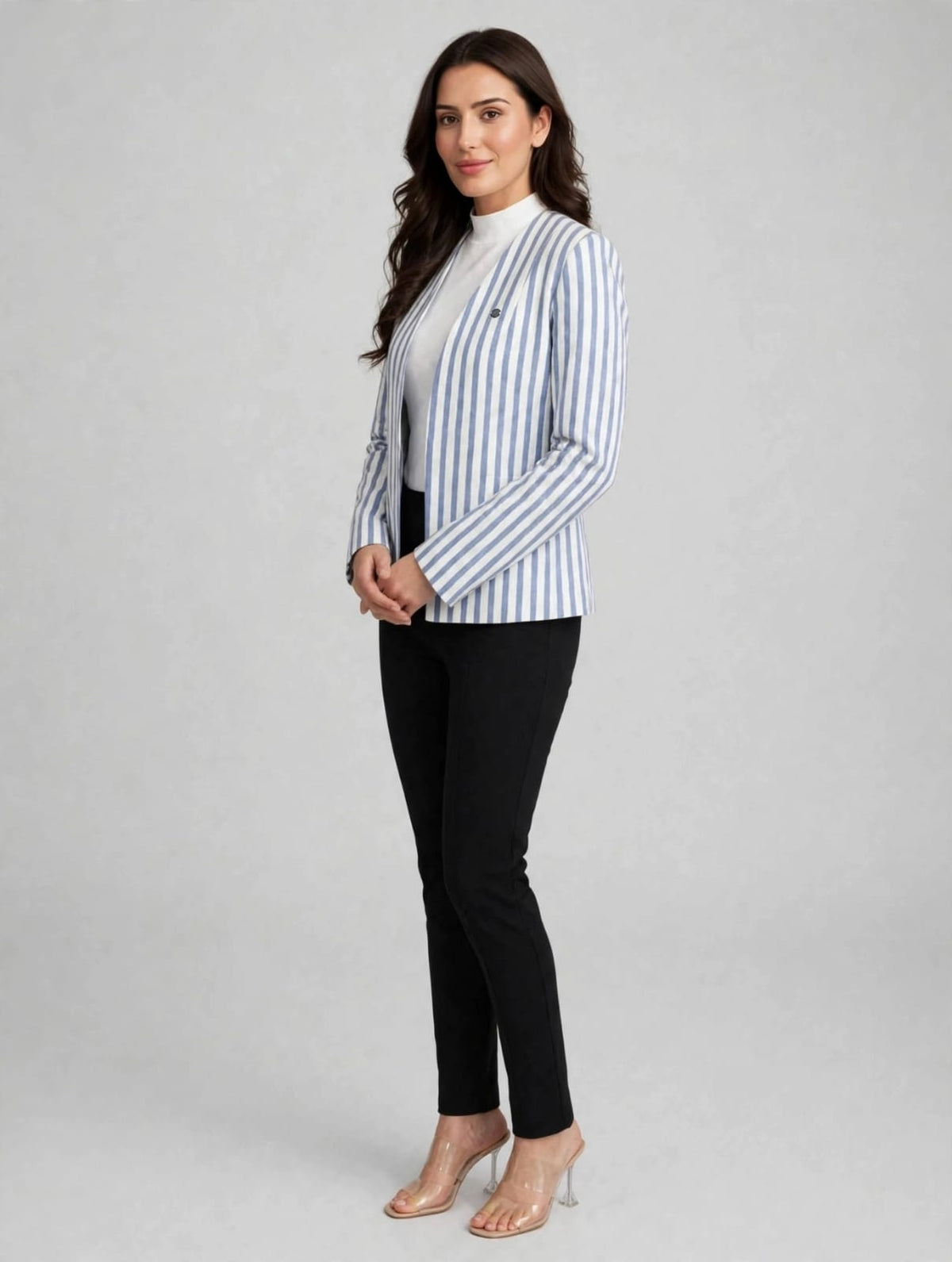 Light Blue Stripe Blazer