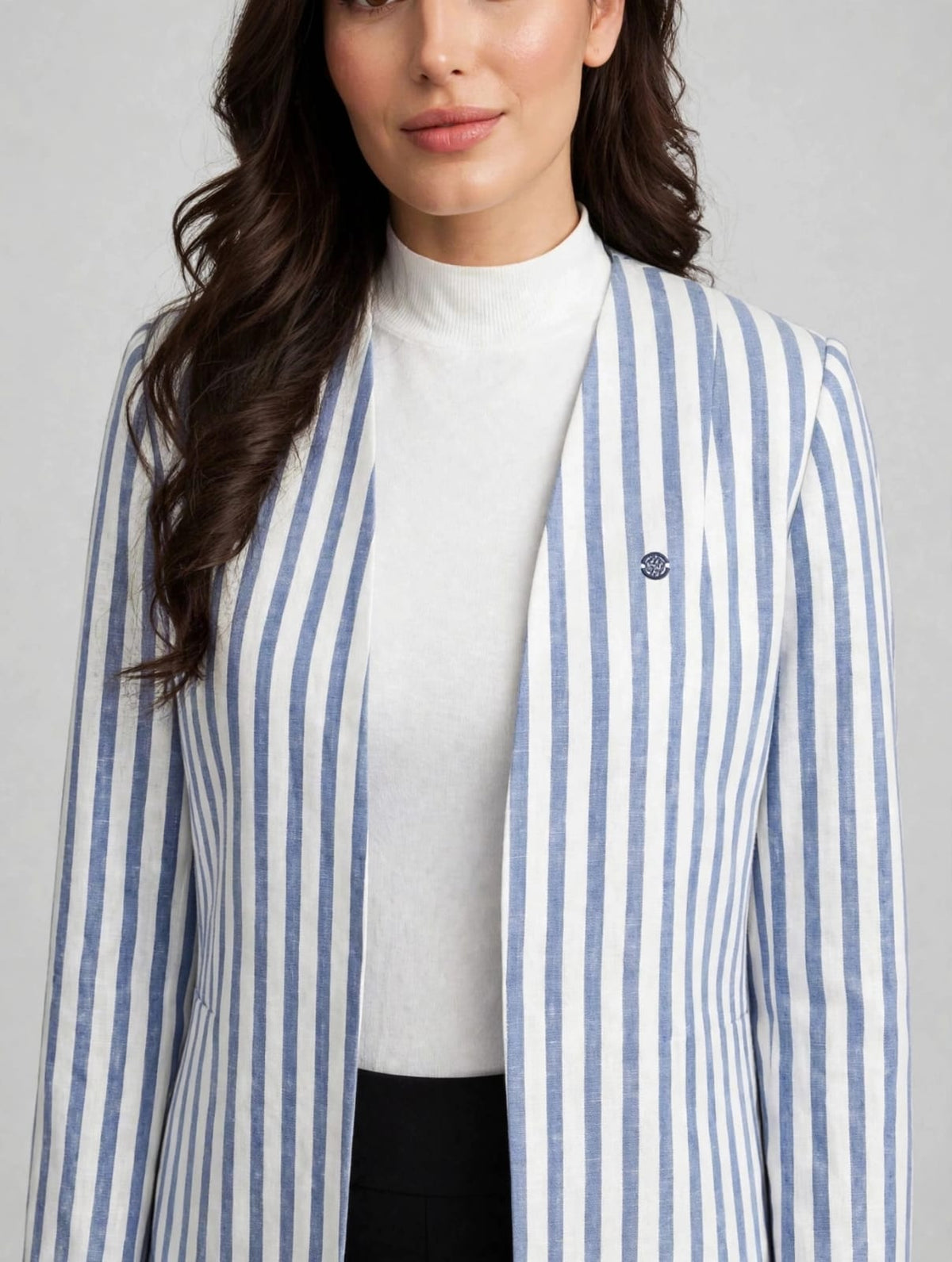 Light Blue Stripe Blazer
