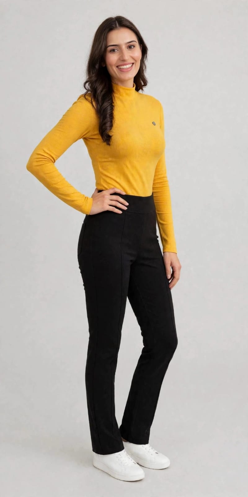 women's white full-sleeve top