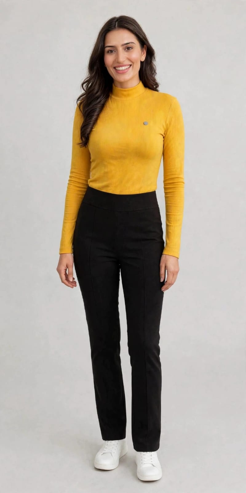 women's white full-sleeve top
